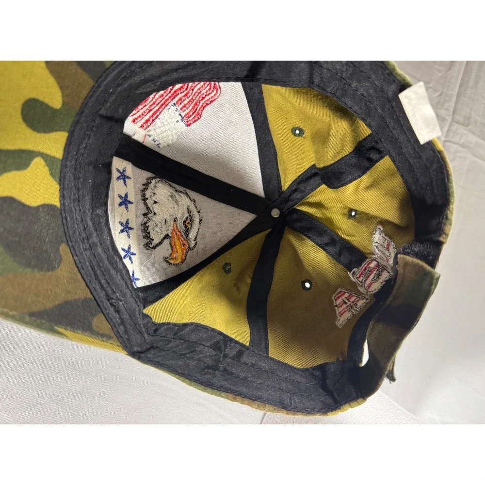 USA Patriotic Camo Baseball Hat Eagle American Flag Embroidered Camouflage Cap